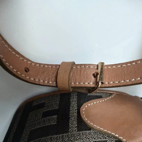 Vintage Zucca Print Saddle Bag | Monogram Logo 90s Style - Picture 10 of 13